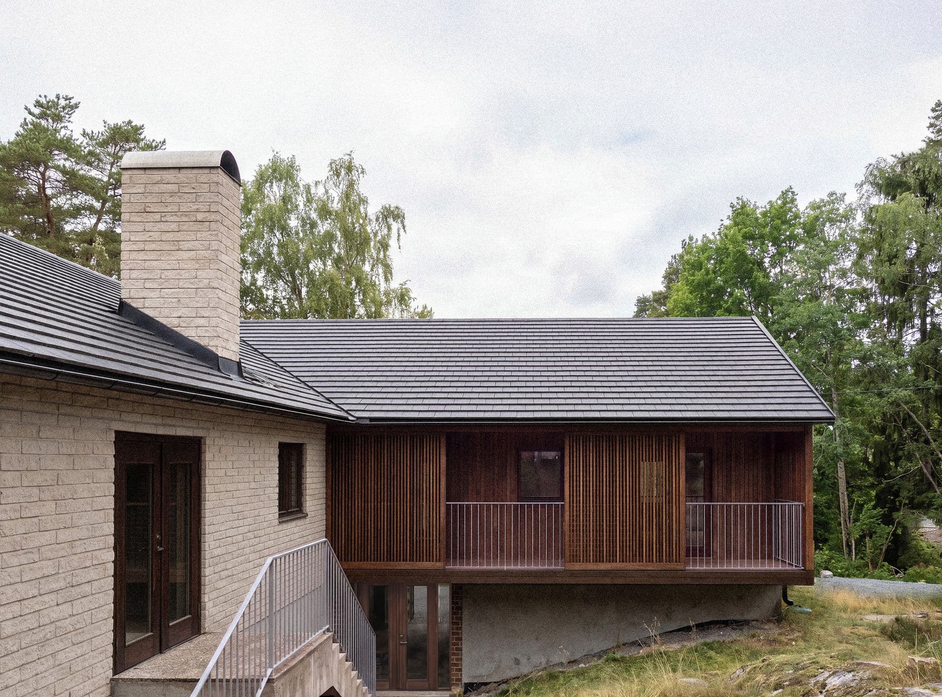 Västerviken, baksida, balkong, innergård